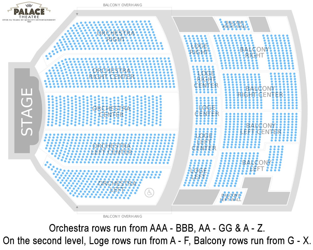 Seating Charts | Palace Theatre Albany
